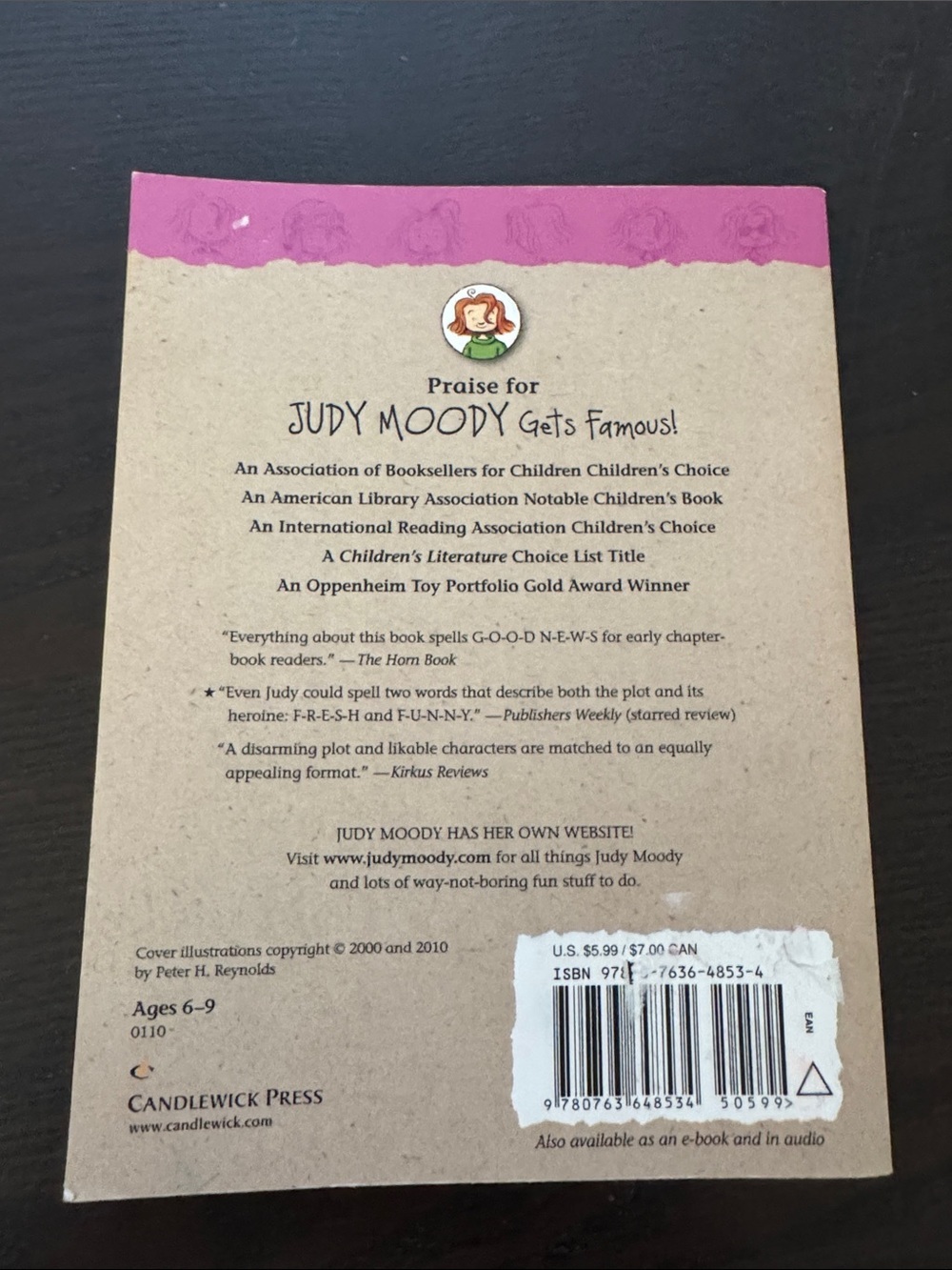 Judy Moody Gets Famous! - Pink & Blue Cover Kids Book - Picture 2 of 4